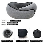 Experience Ultimate Comfort with Our Adjustable Memory Foam U-Shaped Travel Neck Pillow - Perfect for Naps on the Go!