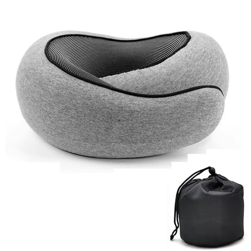 Experience Ultimate Comfort with Our Adjustable Memory Foam U-Shaped Travel Neck Pillow - Perfect for Naps on the Go!