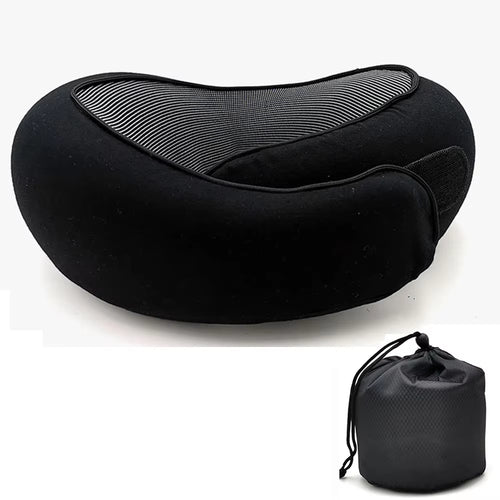 Experience Ultimate Comfort with Our Adjustable Memory Foam U-Shaped Travel Neck Pillow - Perfect for Naps on the Go!